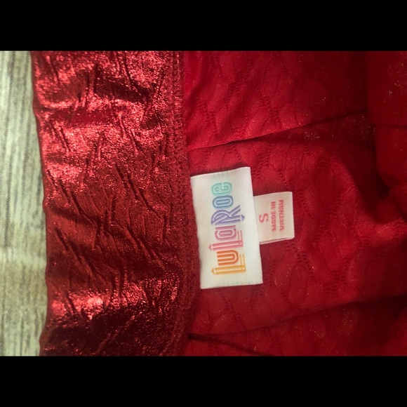 Lularoe Red Elegant Madison Skirt - Picture 3 of 5